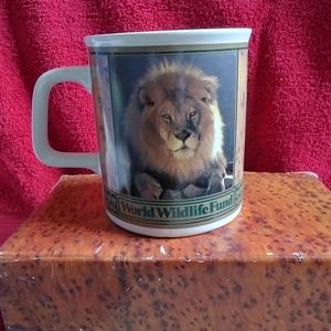 World Wildlife Fund 1986 edition Lion Mug